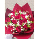 Taille XL d'un rouge vif 50 cm (17 tiges)