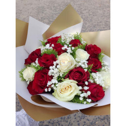 Assortiment rouge et blanc 50 cm (17 tiges)