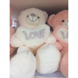 Grande peluche blanche 1 mètre