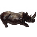 Rhinocéros en bois Padouk